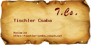 Tischler Csaba névjegykártya